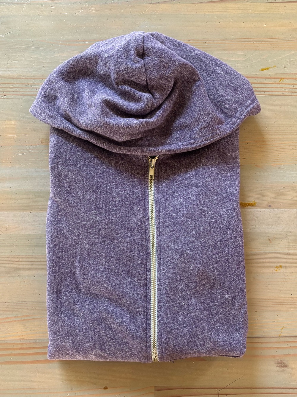 American Apparel Purple Terry Zip Hoodie